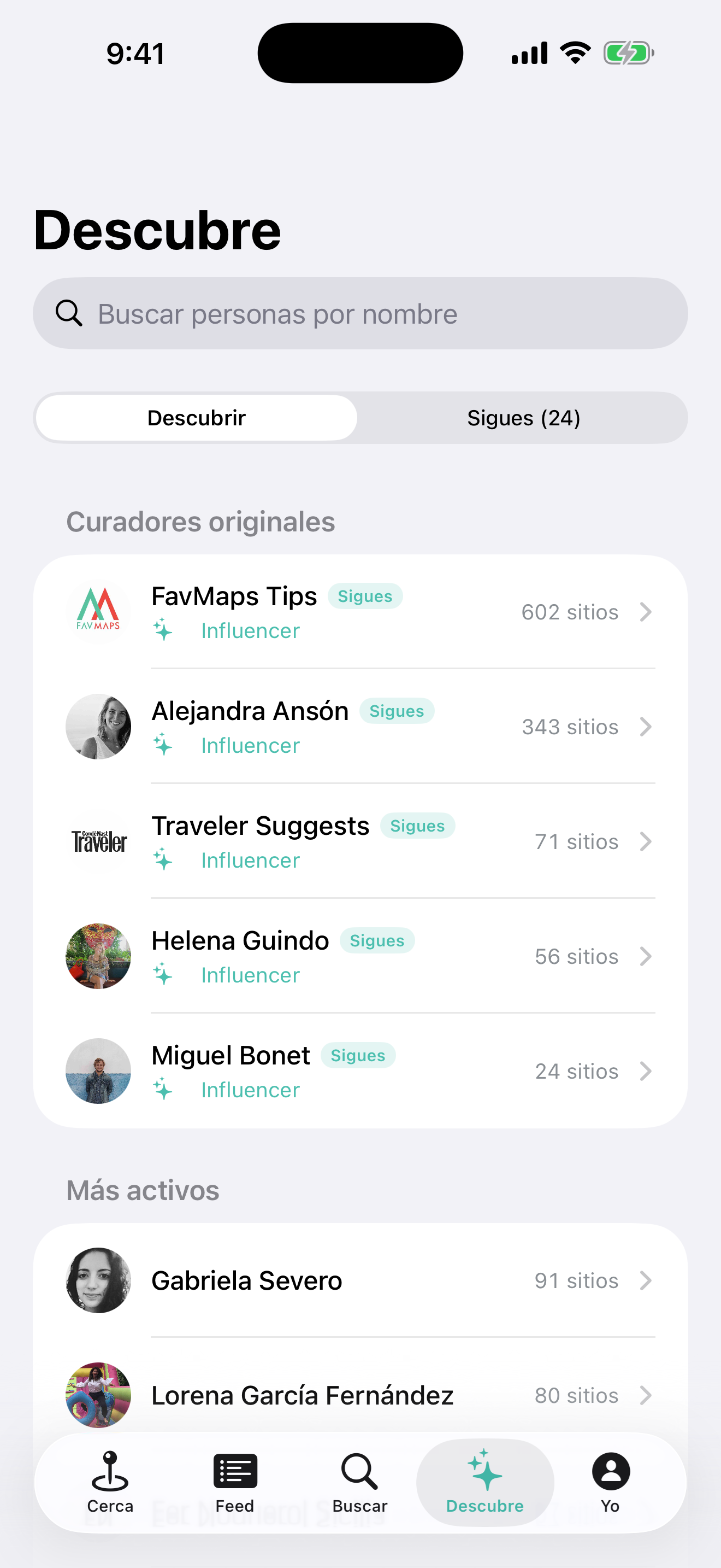 Discover curators